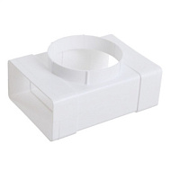 25052 (210-071 / А46-046) Эковент Тройник плоский с фитингом (612ТФ 10П) 60*120 D-100