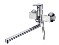 Смеситель универсальный Kalud, хром, с аксессуарами, длинный излив K1707-1