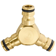 Тройник латунный Palisad для разветвления или соединения  штуцерный