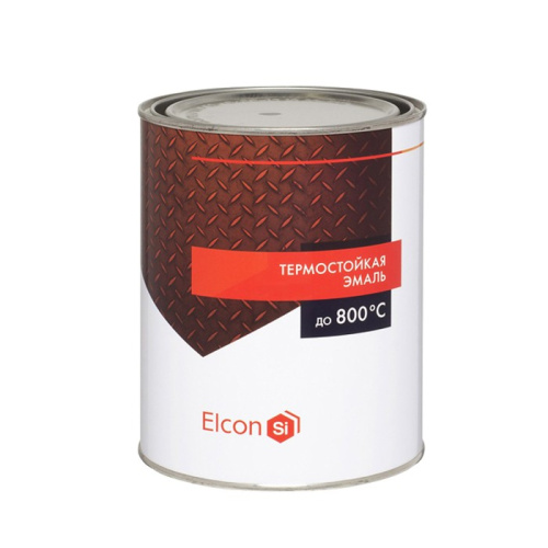 Эмаль термостойкая ELCON серебристая до 700° 0,8кг