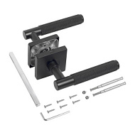 Комплект ручек для металлических дверей БУЛАТ РФ ФЕРОНА матовый черный