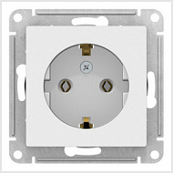 Механизм розетки 1-м СП ATLAS DESIGN без заземл. 16А бел. SchE ATN000141, 1240145