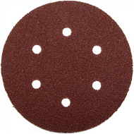 35566-150-040 Круг ЗУБР из абразивной бумаги на велкро основе, 6 отверстий, Р40, 150 мм, 5 шт