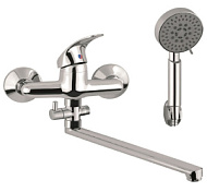 АК2051 Смеситель универсальный AguaKratos, хром, с аксессуарами, длинный излив