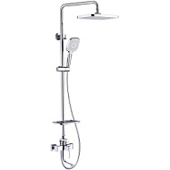 LM0562C Смеситель для душа Lemark Evitta, хром, Тропический душ 300*200мм, лейка 3 режима, с изливом
