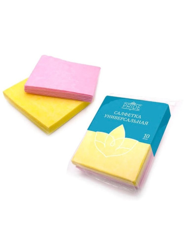 Салфетка универсальная Прайд вискоза 30х34см, 10шт в упаковке