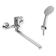 WH5A12010C001 Смеситель для ванны СантекБаус длинный излив, с аксессуарами, хром