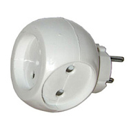 Тройник электрический "Шар" 220В 16А бел. REXANT 11-1063 , 438754