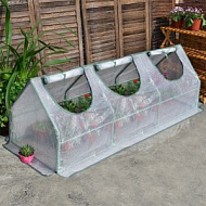 Парник разборный (мет труба в пвх d=16 мм + чехол: армир пленк) 270*92*93 см