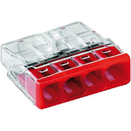 Клемник WAGO 2273-204, 4*(0,5-2,5мм), 4-х проводная для распределительной коробки