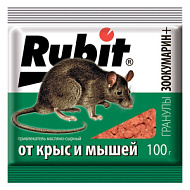 Гранулы от грызунов ЗООКУМАРИН+У  Рубит 100гр