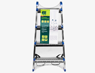 97984 Стремянка двухсторонняя Сибртех 4 ступени, сталь профиль, стальные ступени