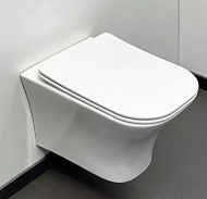 Унитаз подвесной COMFORTY 110 безободковый, сиденье дюропласт softclose тонкое, быстросъёмное