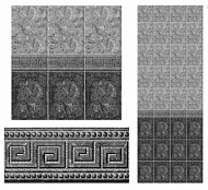 Панель ПВХ  Керамика Рим черный  2700мм*250*9 мм