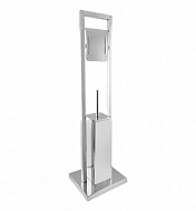 Стойка для туалета Санакс, хром, ёрш + держатель туалетной бумаги 403