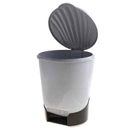 Ведро для мусора, с педалью,серый,10л