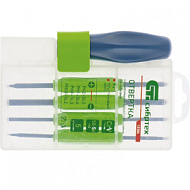 13386 Отвертка Сибртех со сменными двухсторонними насадками, 8 в 1., пласт. кейс CrV