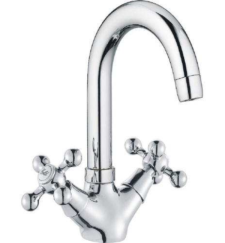 Смеситель для умывальника Haiba, хром, высокий излив HB1219