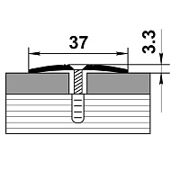 Профиль стыкоперекрывающий ПС 03.1800.105 дуб артик
