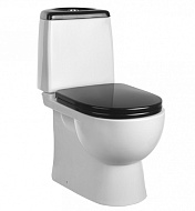 Унитаз-компакт Sanita Luxe Best Black, белый, 2 режима, дюропласт с микролифтом