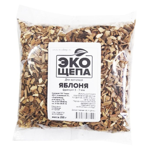 Щепа для копчения Яблоня 200 гр