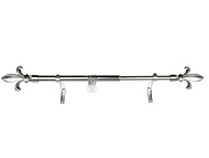 Карниз Телескопический MAGELLAN однорядный наконечник Бутон нержавеющая сталь 160-300см