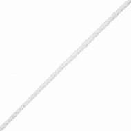 Шнур вязаный ПП 4 мм, универсальный, с сердечником,  белый, 20м