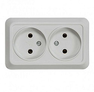 Розетка 2-м ОП IN HOME BOLLETO 7102 16А IP20 бел. ASD