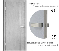 0326 Дверное полотно глухое Премьер" АЛ-МЛ 2000*800 мм бетон известковый