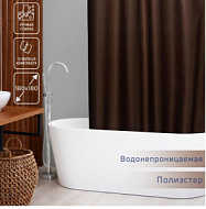 1385731 Штора для ванны Доляна «Шоколад», 180×180 см, полиэстер