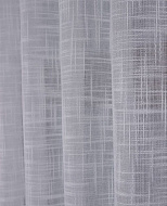 Тюль Лён 200*260 с утяжелителем белый с золотом ГП