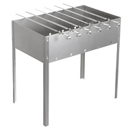 Мангал сборный+6 шампуров (нерж.) 500х300х500 мм