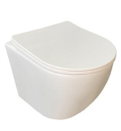 Унитаз подвесной 103 Comforty, безободковый, сиденье дюропласт softclose тонкое, быстросъёмное