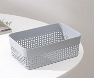 Корзина органайзер OSLO  (17,0 х11,3 х 6 см) серый шторм