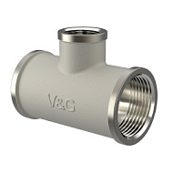 Тройник переходной ВР никель 3/4"х1/2"х3/4"