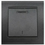 1991078 Переключатель проходной 1-кл. СП Бриллиант 10А IP20 в сборе графит Universal 7947373-Gr