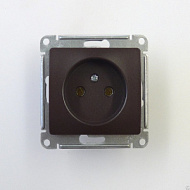 Механизм розетки 1-м СП Glossa 16А IP20 без заземл. шоколад SchE GSL000841 , 400490