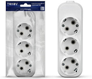 Колодка удлинителя 3-м TOKOV ELECTRIC 16А с заземл. АБС-пластик бел. TKE-C01-KU3-Z
