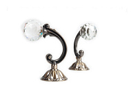 Штородержатель NV03 ШАР 10 см СТ.ЗОЛОТО ПРОЗРАЧНЫЙ (2шт)