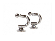 Держатель КРЮЧОК СЕРЕБРО ГЛЯНЕЦ (2шт) в упаковке