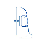 276 Плинтус Лексида 55х2200мм Сосна беленая