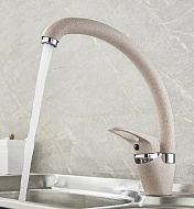 L5913K Смеситель для кухни Ledeme, бежевый матовый, высокий излив