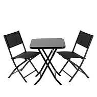 Набор мебели садовой, складной, 1 стол квадратный, 2 стула