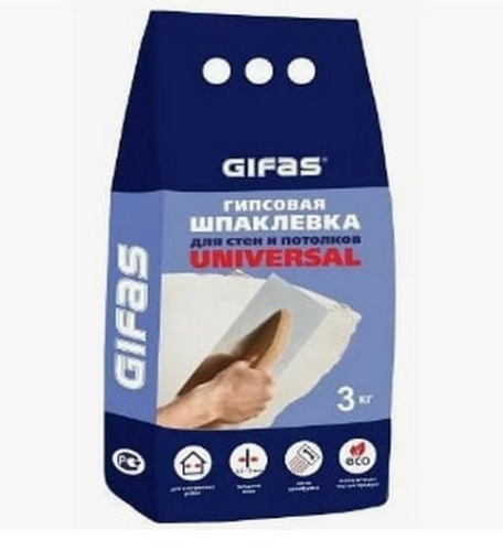 Шпатлевка гипсовая GIFAS Universal 3 кг