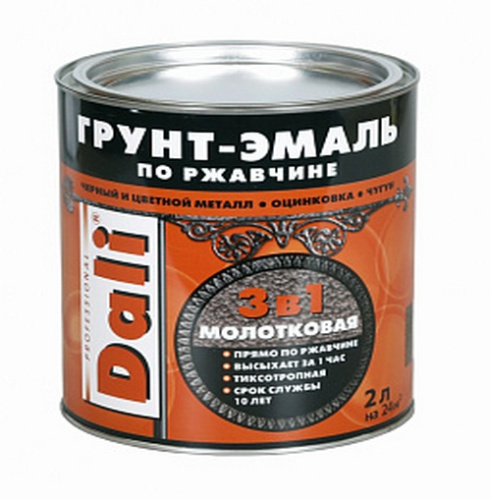 Грунт-эмаль по ржавчине DALI 0.75л, белый