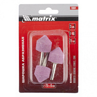 76004 Шарошка абразивная  Matrix, конус, 25x25x6, F46, 3шт.