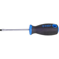 25231-5_z01 Отвертка слесарная Зубр, Cr-Mo сталь, 2к рукоятка,магнитный наконечник, SL5 x 100 мм