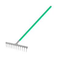 Грабли 12-зубые витые с черенком в ПВХ