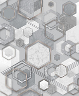 В268-00  Обои бумажные Гексагон 0,53*10