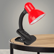 Светильник настольный MRC-123B E27*60Вт красный прищепка, гофра MRE18